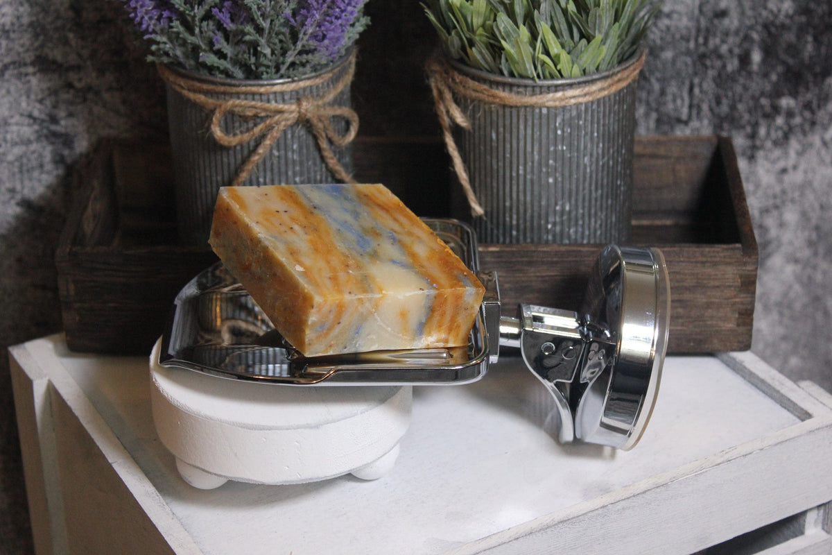Chrome Soap Dish With Suction Cup Fastener