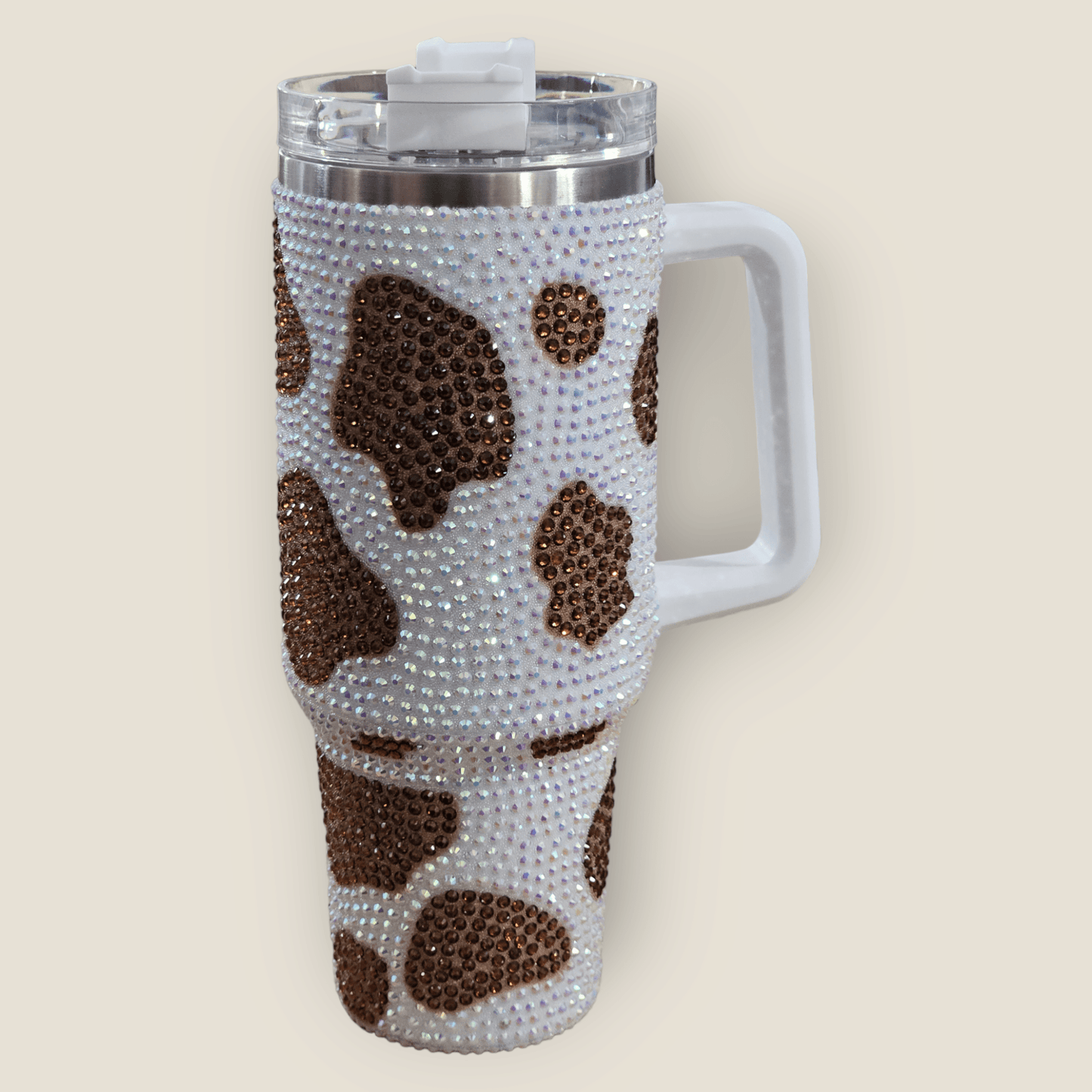 Blinged-Out Cow Print Tumbler – Perfect Gift for Rodeo & Fashion Enthusiasts