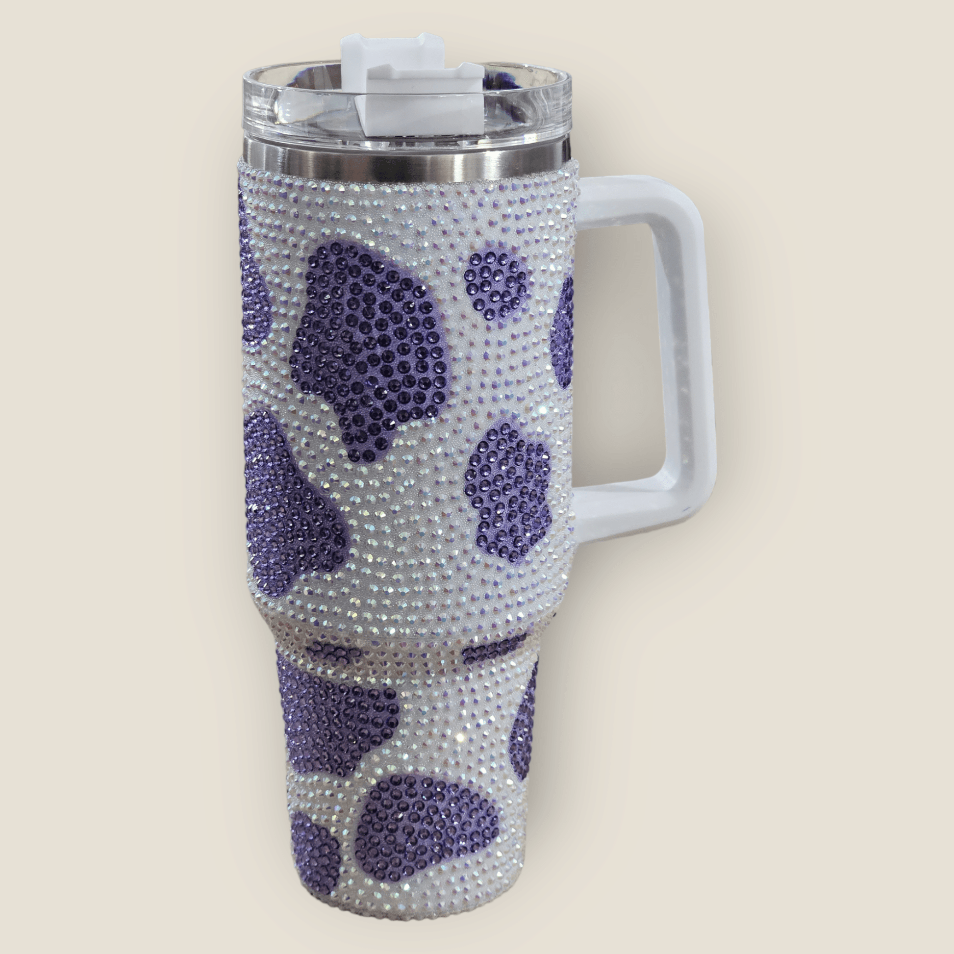 Cow Print Bling Tumbler – Sparkling Rhinestone Design for Stylish Sipping