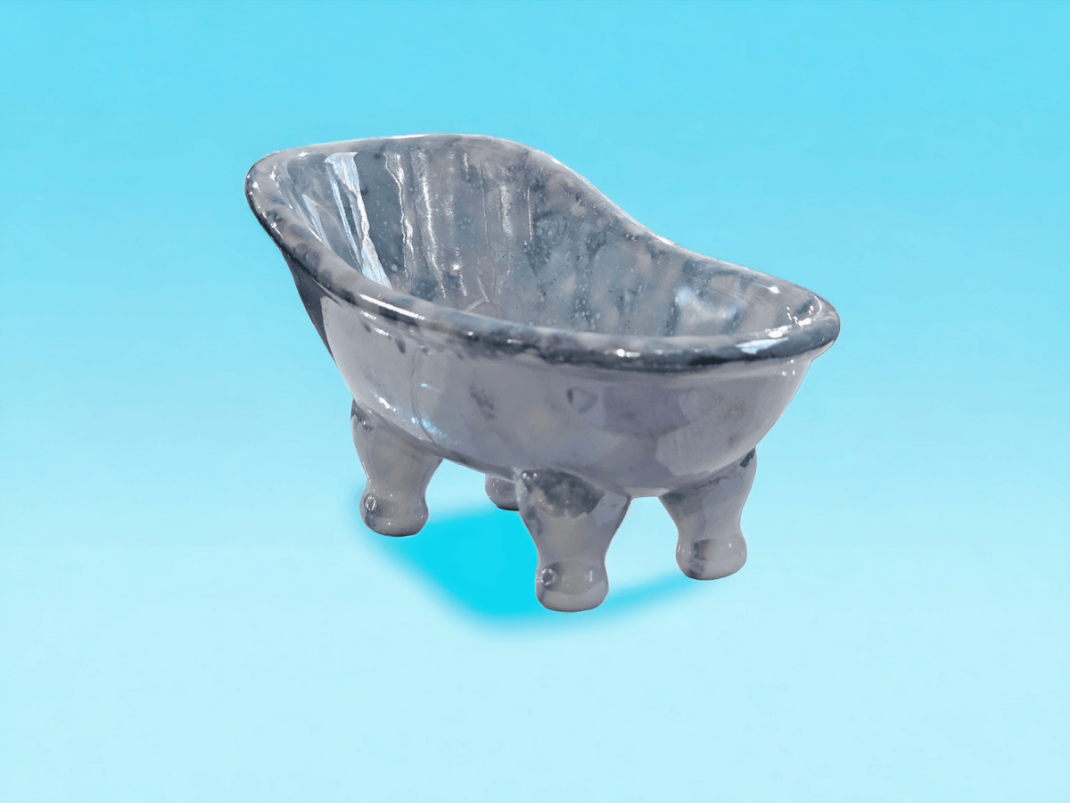 Charming Miniature Porcelain Bath Tub Soap Dish: A Stylish Touch for Your Bathroom