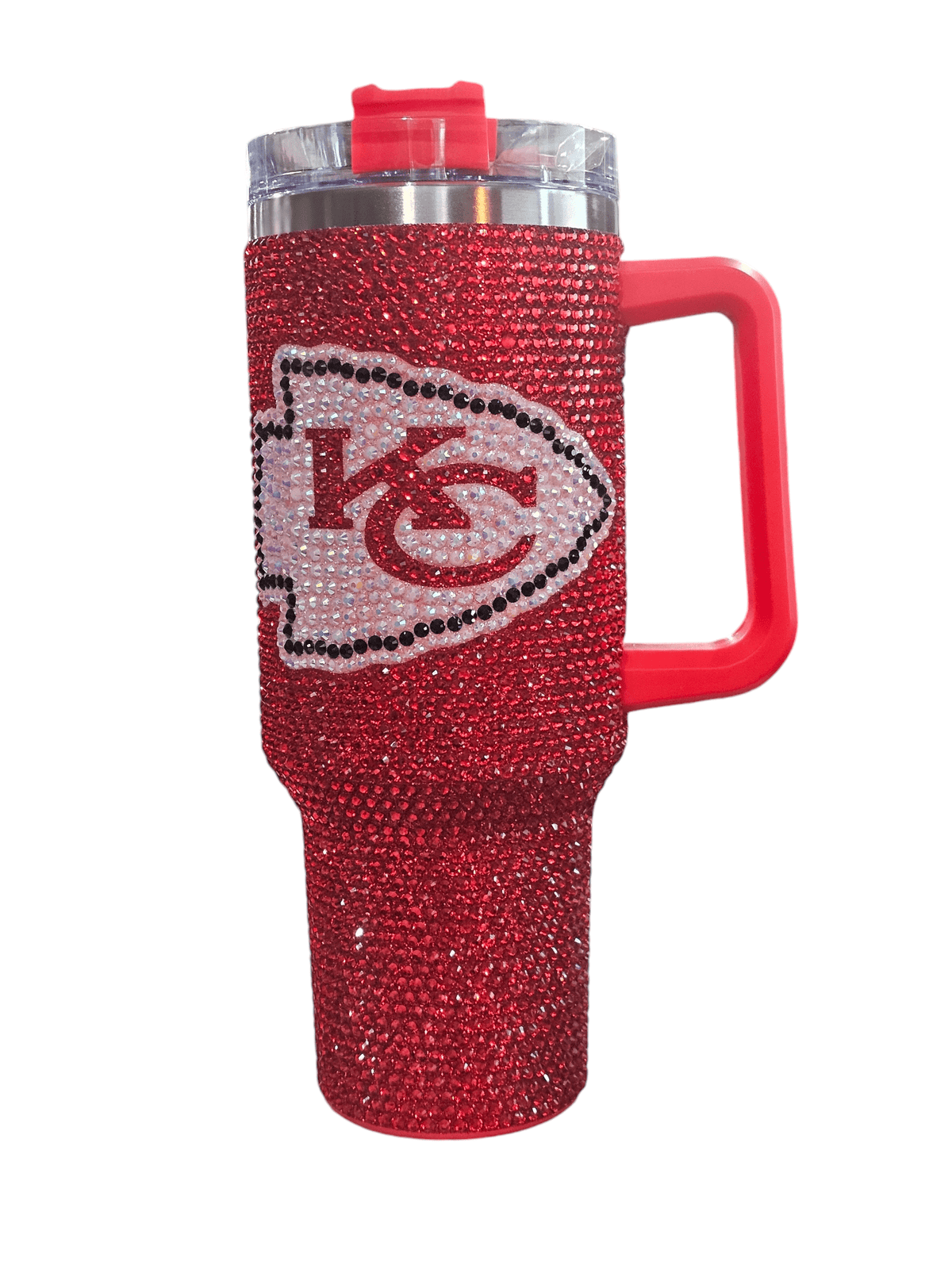 Kansas City Chiefs Rhinestone Encrusted 40oz Insulated Drink Tumbler – The Ultimate Chiefs Fan Accessory