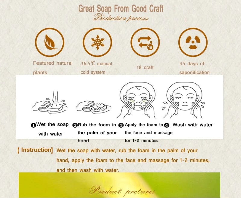 Rice Milk Soap Bar - Face or Body Deep Cleansing and Skin Brightening